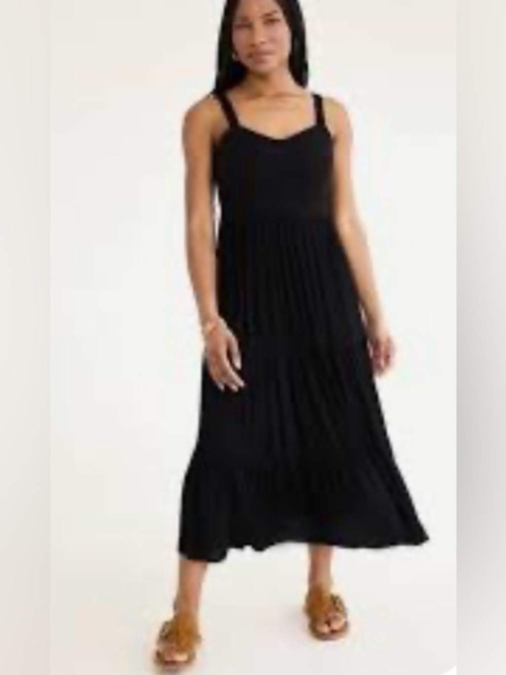 Reitmans - Black Midi Sundress with Crochet Bodice - Size M